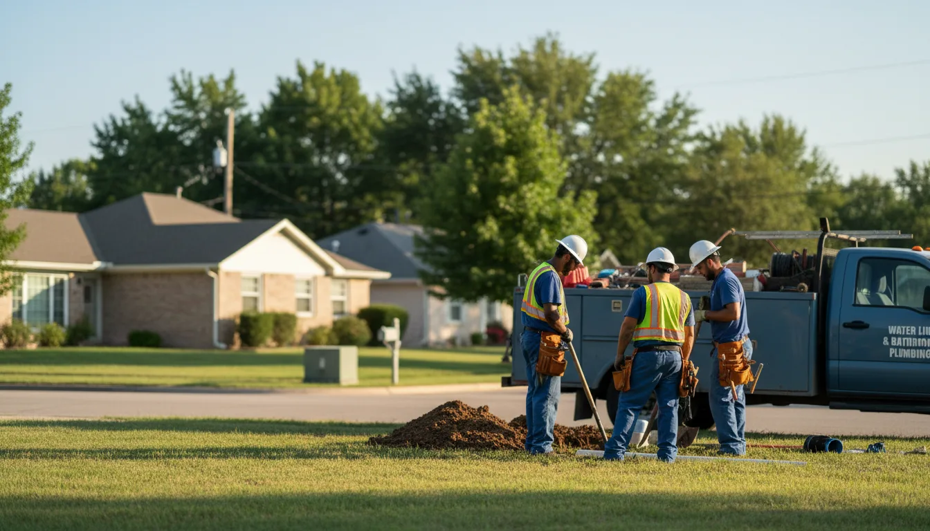 Residential water line and bathroom plumbing service in Labolt, SD